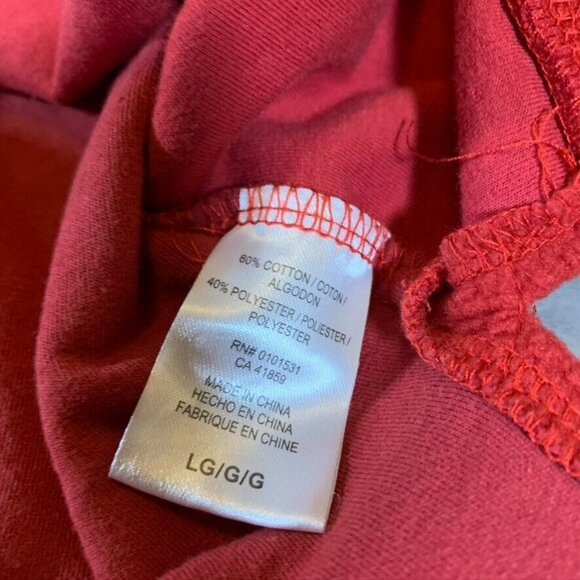 Coca Cola Womens Large Hoodie Sweatshirt Red Spell Out Logo Pullover - Picture 10 of 12